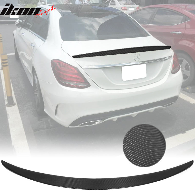 2015-2021 Benz W205 C Class Sedan AMG Style Trunk Spoiler Carbon Fiber