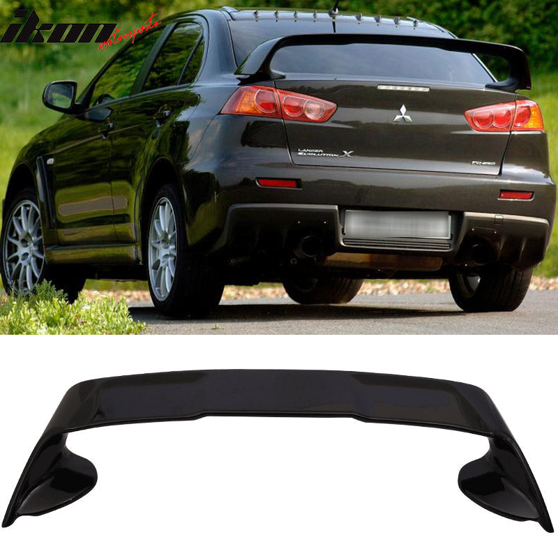 2008-17Â Mitsubishi Lancer 10 EVO X #X42 Tarmac Black Rear Spoiler Wing