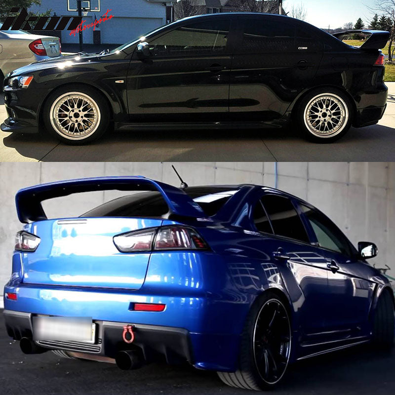 2008-17Â Mitsubishi Lancer 10 EVO X #X42 Tarmac Black Rear Spoiler Wing