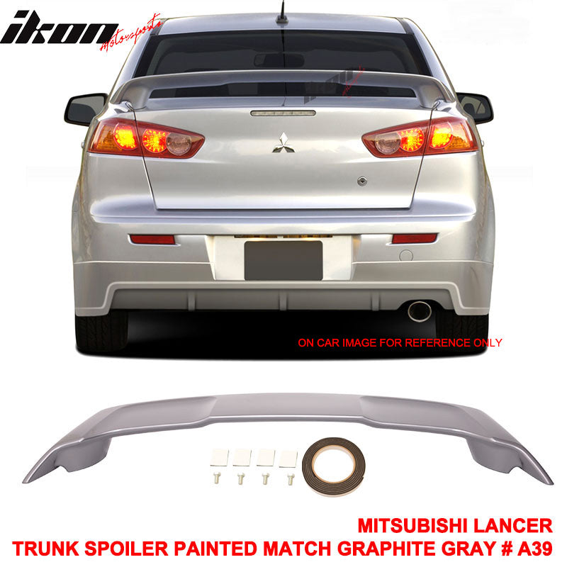 2008-2017 Mitsubishi Lancer Rear Trunk Spoiler Ducktail Wing Lip ABS