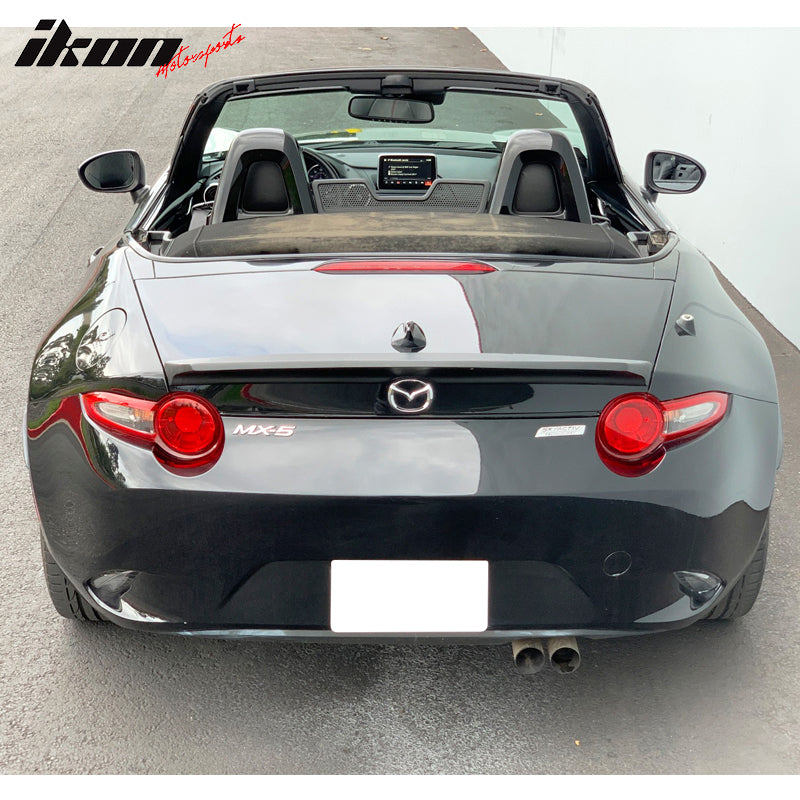 2016-2025 Mazda MX-5 & MX-5 Miata Unpainted Rear Trunk Spoiler Lip FRP