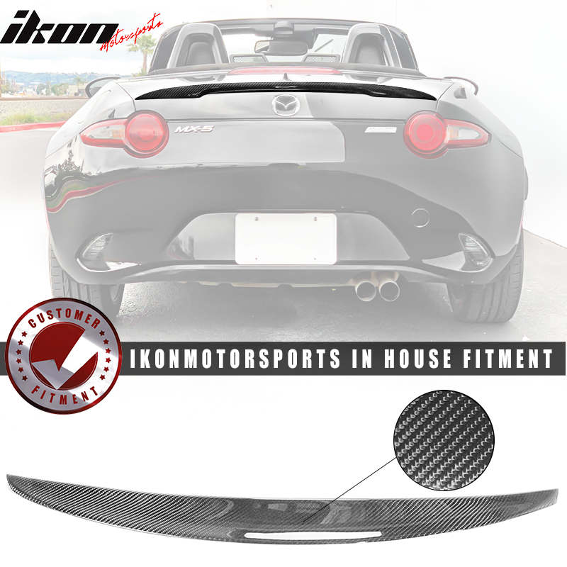 2016-2025 Mazda MX-5 Miata 4TH ND P Style Carbon Fiber Rear Spoiler Wi