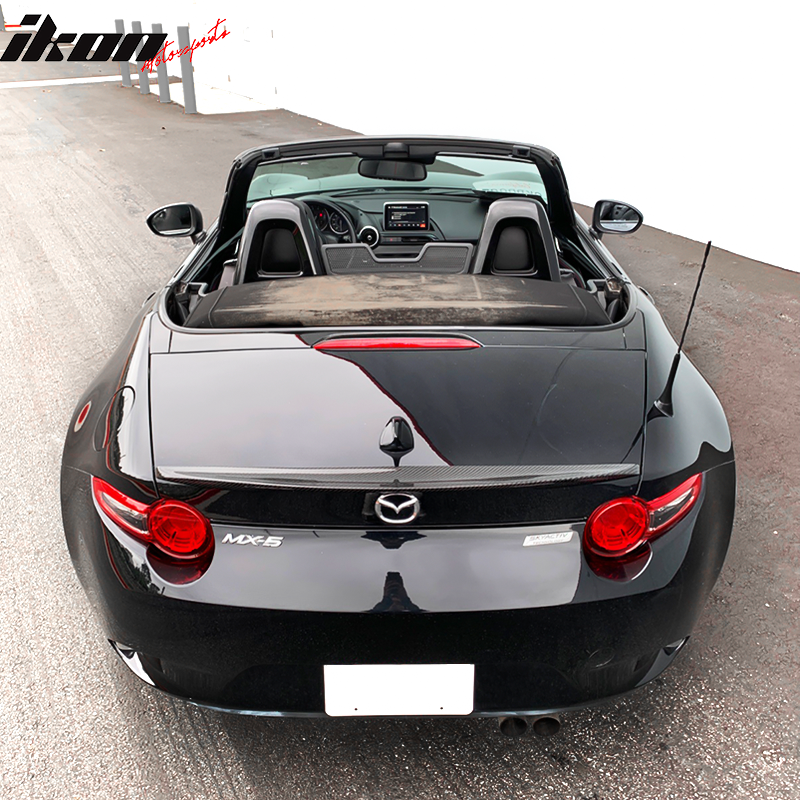 2016-2025 Mazda MX-5 Miata 4TH ND P Style Carbon Fiber Rear Spoiler Wi