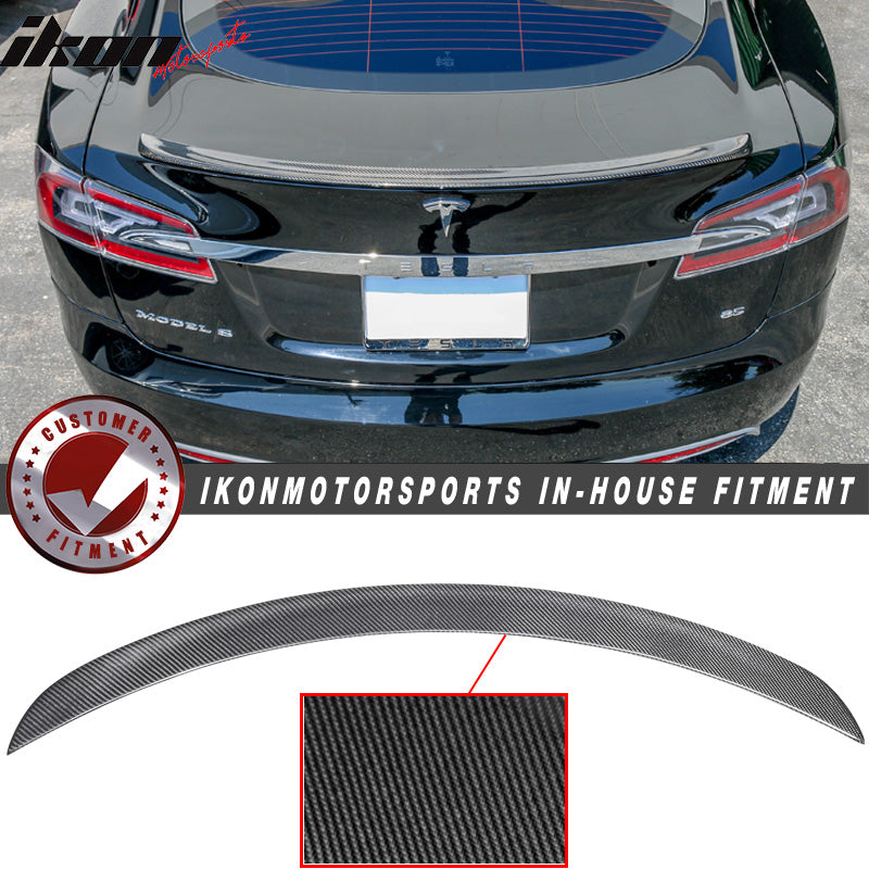 2012-2025 Tesla Model S Factory Style Carbon Fiber Trunk Lip Spoiler W