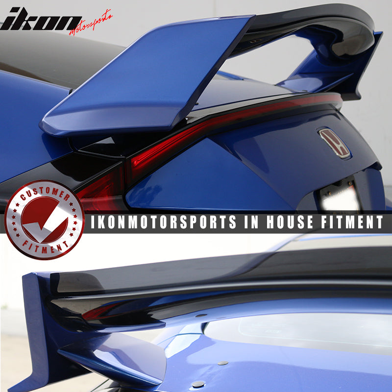 2016-2021 Honda Civic Smoke Top Gurney Flap Trunk Spoiler Acrylic