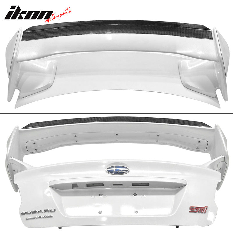 2008-2014 WRX STi Carbon Fiber Top Gurney Flap Add-On Trunk Spoiler
