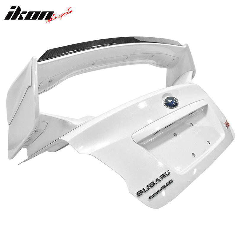 2015-2021 WRX STi Carbon Fiber Top Gurney Flap Add-On Trunk Spoiler