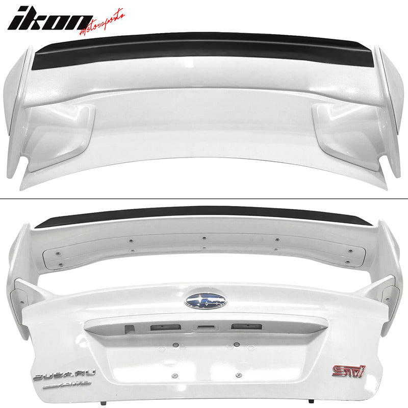 2015-2021 Subaru WRX STI Matte Black Top Gurney Flap Trunk Spoiler FRP