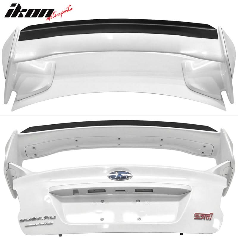 2015-2021 Subaru WRX STI Matte Black Top Gurney Flap Trunk Spoiler FRP