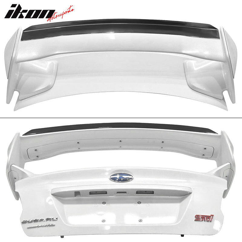 2015-2021 Subaru WRX STi Top Gurney Flap Trunk Spoiler Transparent