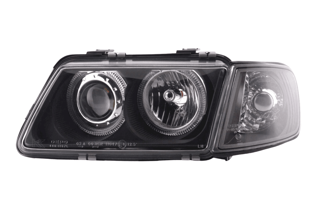 Audi A3 (8L) Black Angel Eye Headlights (1996-2000) - K2 Industries