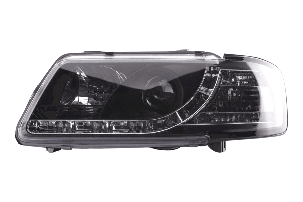 Audi A3 (8L) Black LED Headlights with Daytime Running Lights  (1996-2000) - K2 Industries