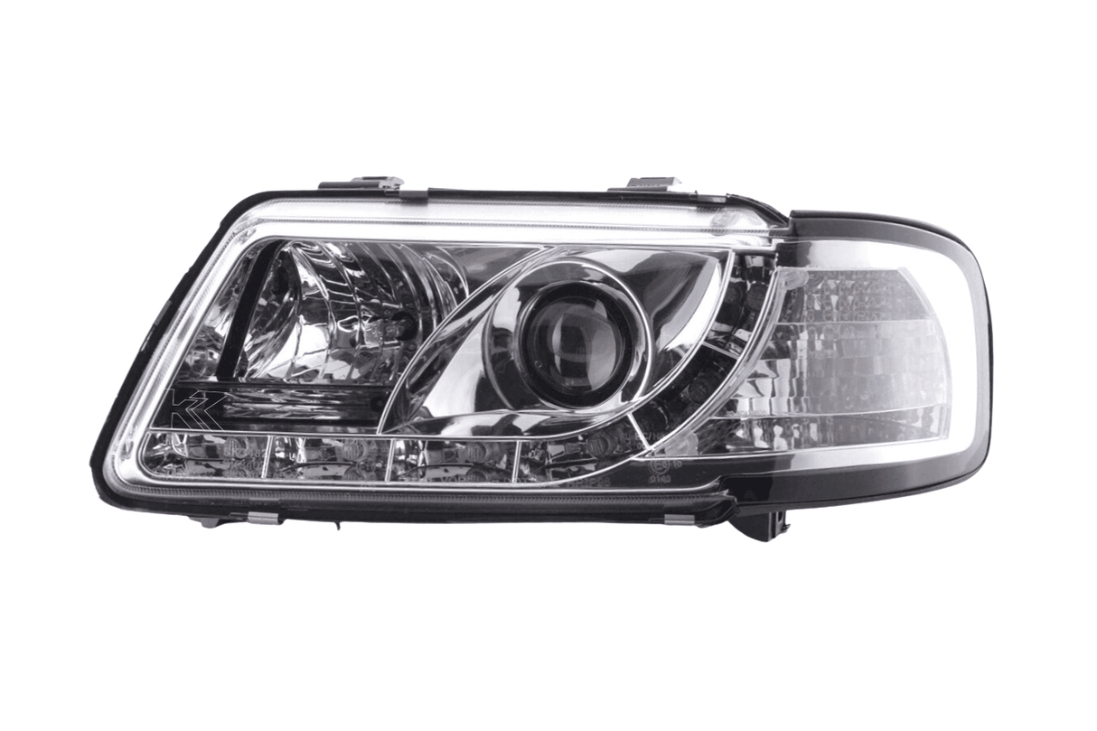 Audi A3 (8L) Chrome LED Headlights with Daytime Running Lights  (1996-2000) - K2 Industries