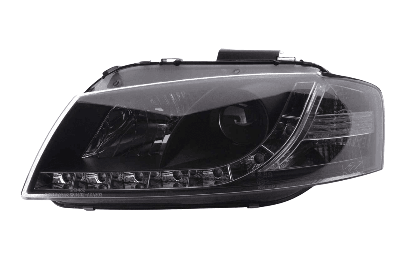 Audi A3 (8P 8PA) Black LED Headlights with Daytime Running Lights (2003-2007) - K2 Industries