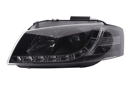 Audi A3 (8P 8PA) Black LED Headlights with Daytime Running Lights (2003-2007) - K2 Industries