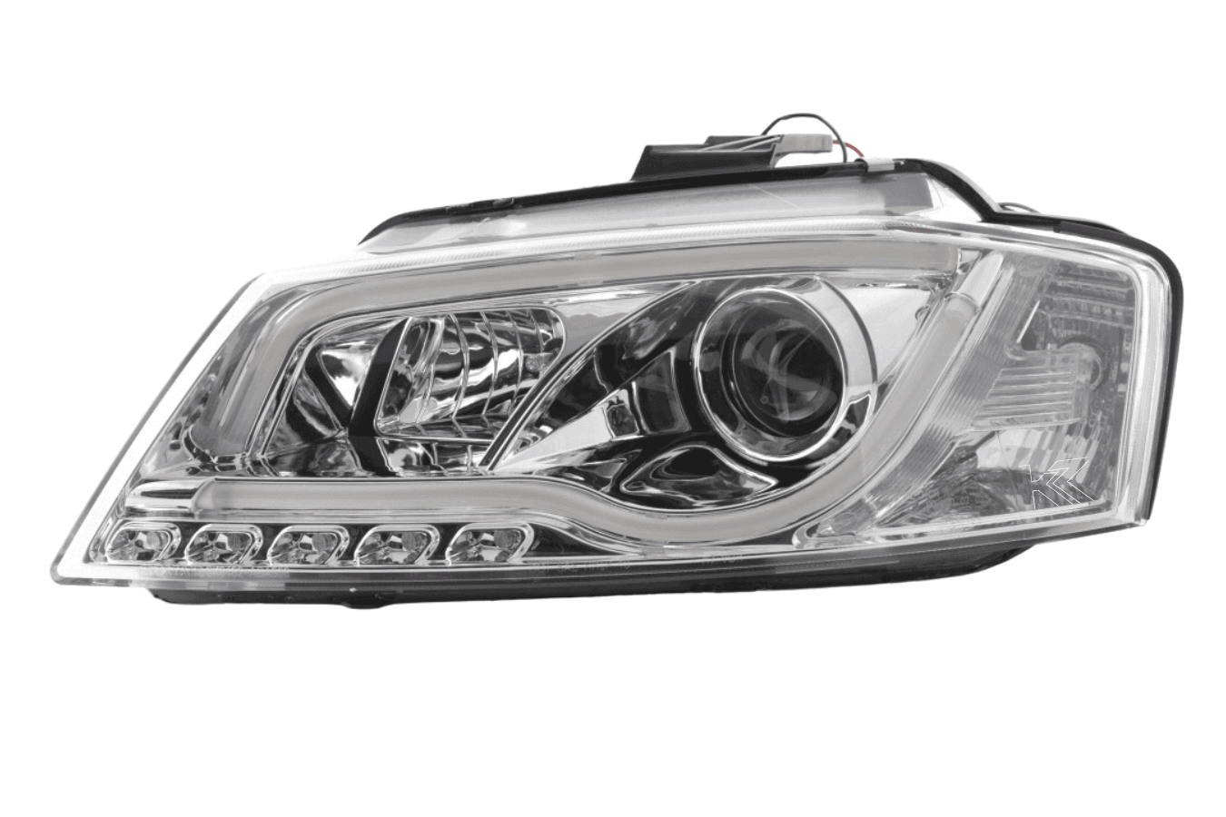 Audi A3 (8P 8PA) Chrome LED Headlights with Daytime Running Lights (2008-2012) - K2 Industries