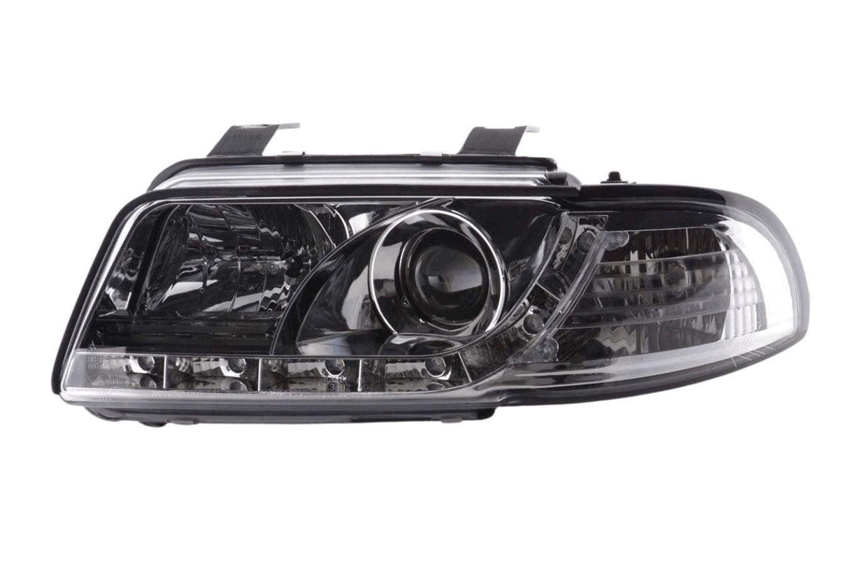 Audi A4 (B5 8D) Chrome LED Headlights with Daytime Running Lights (1995-1999) - K2 Industries