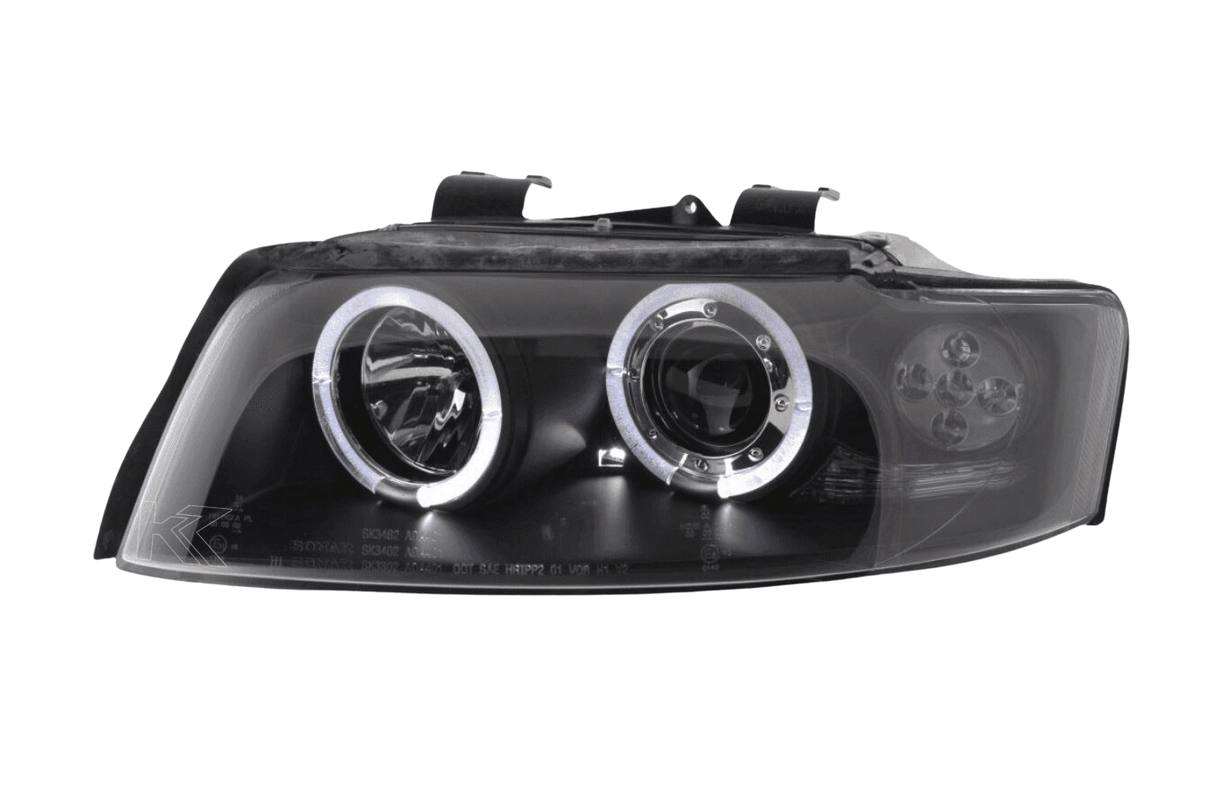 Audi A4 (B6 8E) Black Angel Eyes Headlight Set (2001-2004) - K2 Industries