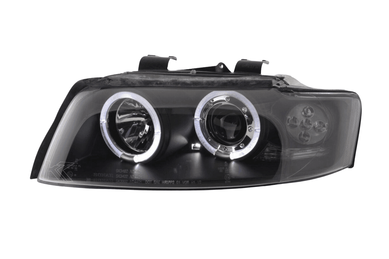 Audi A4 (B6 8E) Black Angel Eyes Headlight Set (2001-2004) - K2 Industries