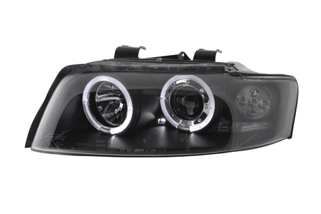 Audi A4 (B6 8E) Black Angel Eyes Headlight Set (2001-2004) - K2 Industries