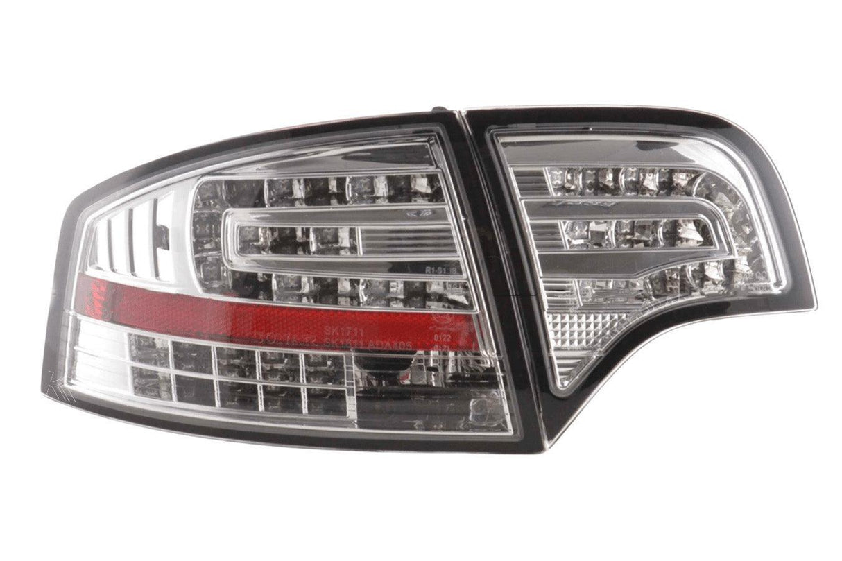 Audi A4 (B7/8E) Sedan Chrome Clear LED Taillights Set (2004-2007) - K2 Industries
