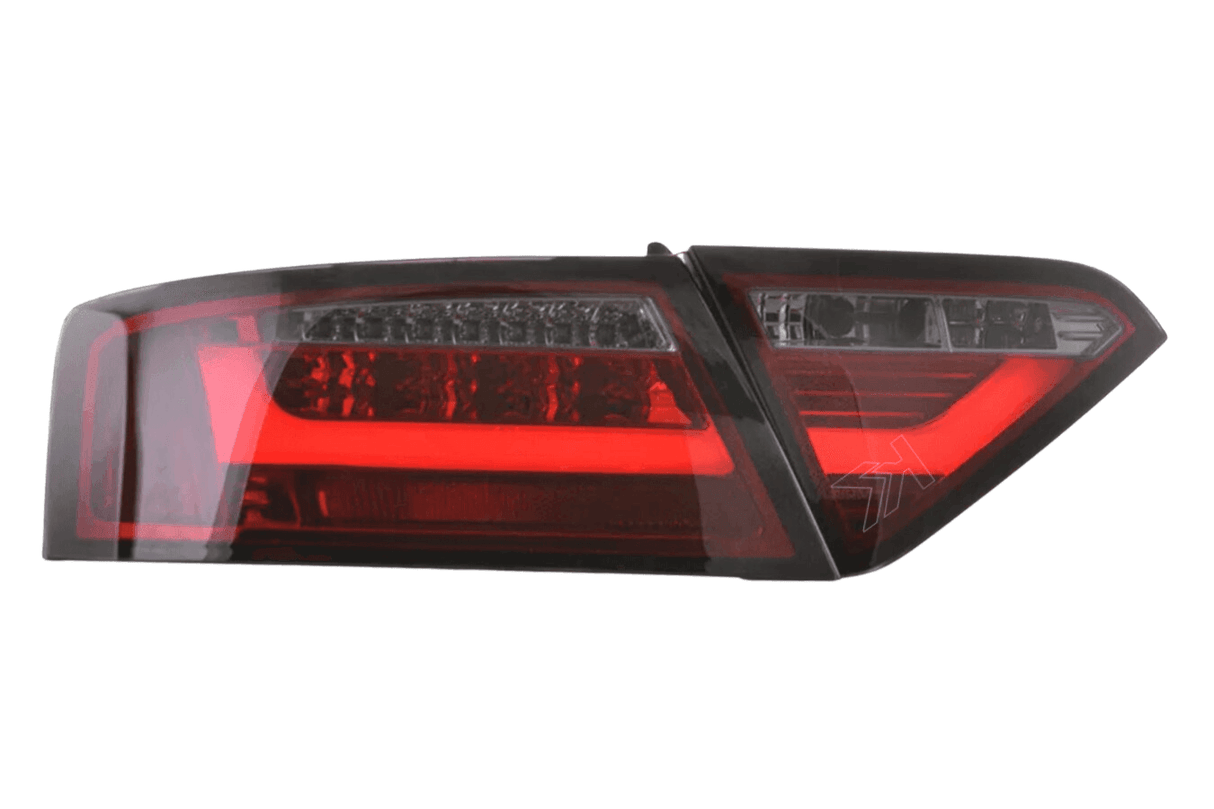 Audi A5 (B8-8T) Coupe Red Smoke LED LightBar Taillights (2007-2011) - For Halogen Models - K2 Industries