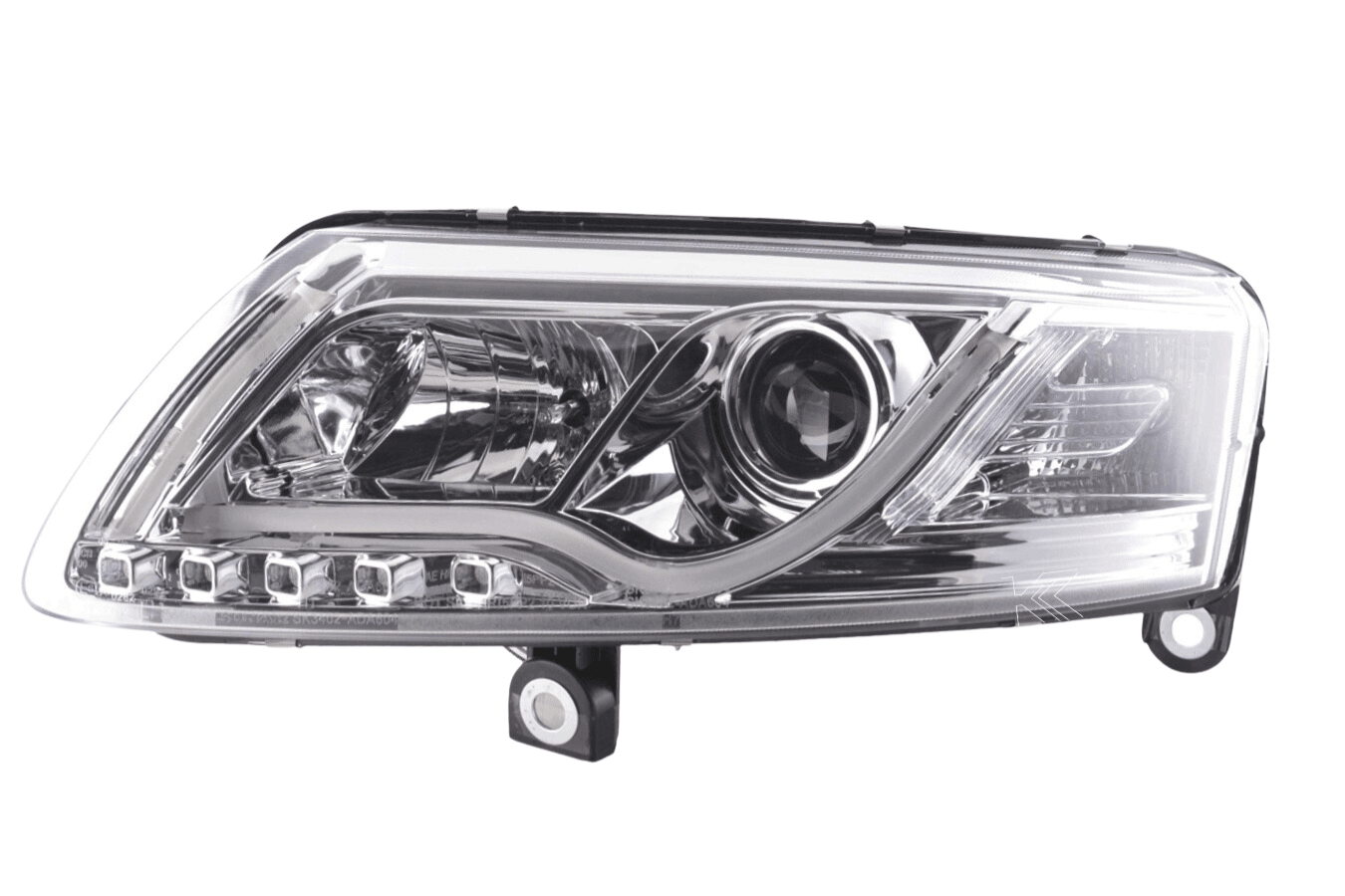 Audi A6 (C6 4F) Chrome LED Headlights with Daytime Running Lights (200