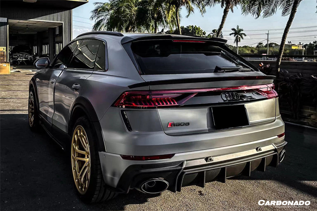 2019-2023 Audi Q8 SQ8 RSQ8 AD Style Dry Carbon Fiber Trunk Spoiler