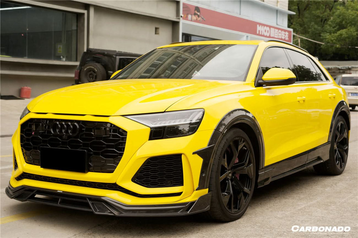 2019-2023 Audi Q8 SQ8 RSQ8 AD Style Dry Carbon Fiber Side Skirts