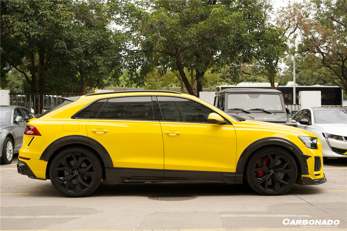 2019-2023 Audi Q8 SQ8 RSQ8 AD Style Dry Carbon Fiber Side Skirts