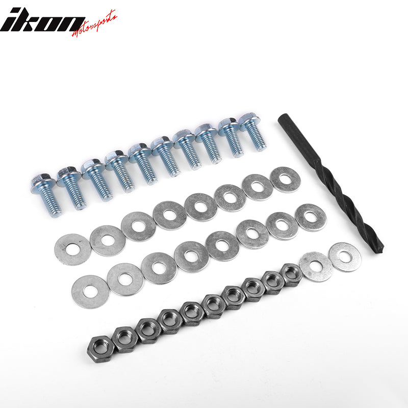 Automotive Hardware Kit Drill M8 Bolts Nuts Washer Front Side Splitter