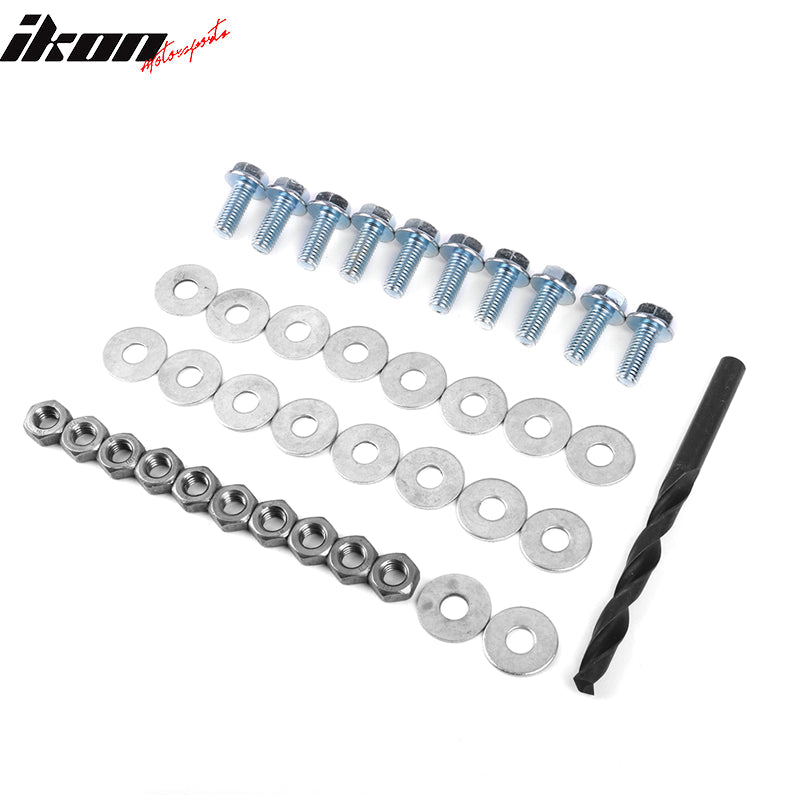 Automotive Hardware Kit Drill M8 Bolts Nuts Washer Front Side Splitter