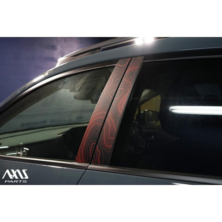 Topographic Map Pillar Overlays - 2024+ Crosstrek