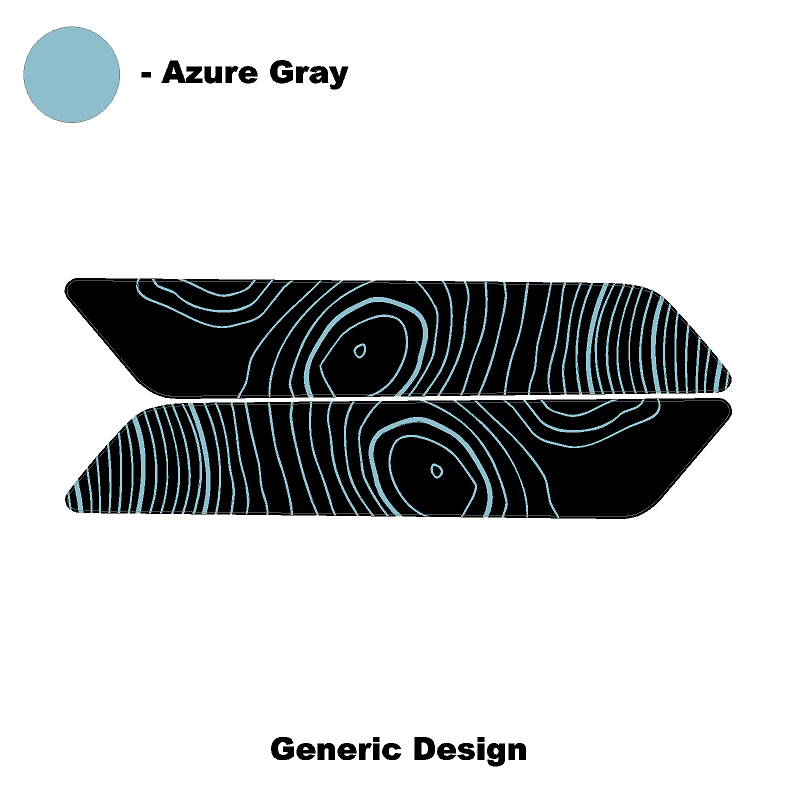 Topo Interior Rear Door Grab Handle Overlay Kit (Printed Series) - 2021+ Bronco 4 Door