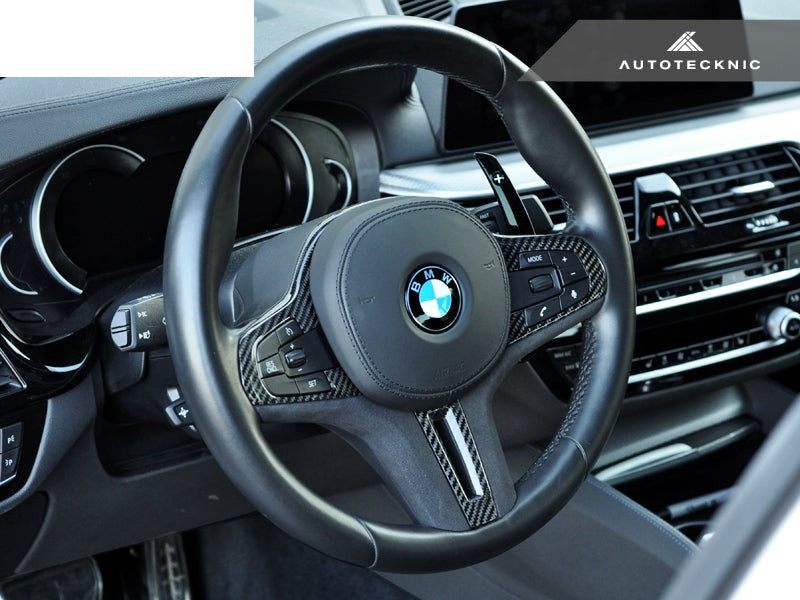 AutoTecknic Carbon Alcantara Steering Wheel Trim - BMW F97 X3M | F98 X4M