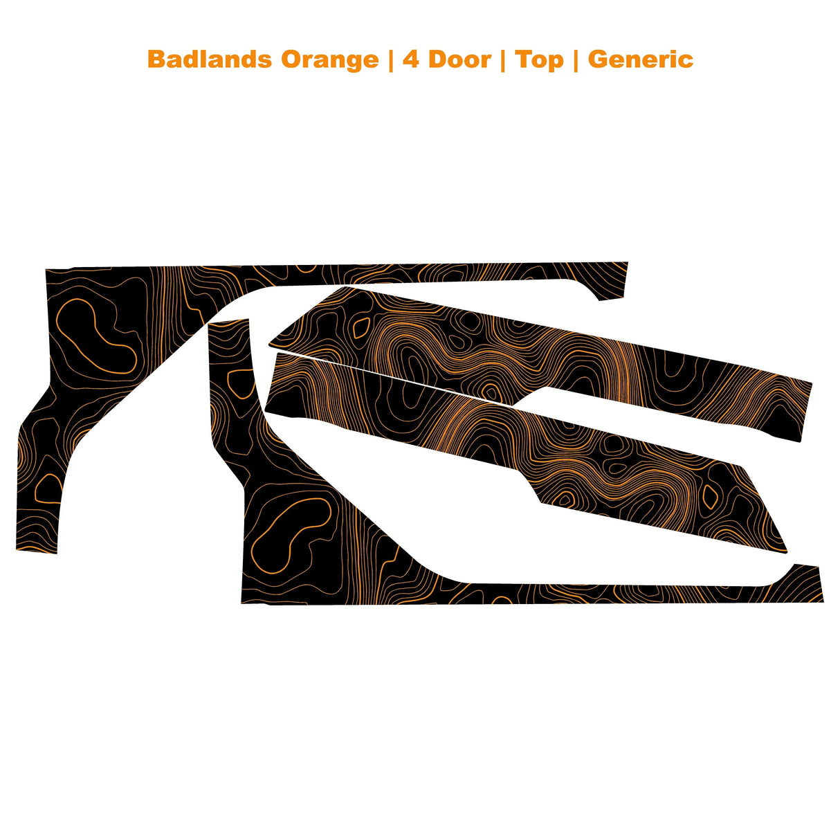 Topographic Upper Door Overlay Kit (Printed Series) - 2021+ Bronco 4 Door