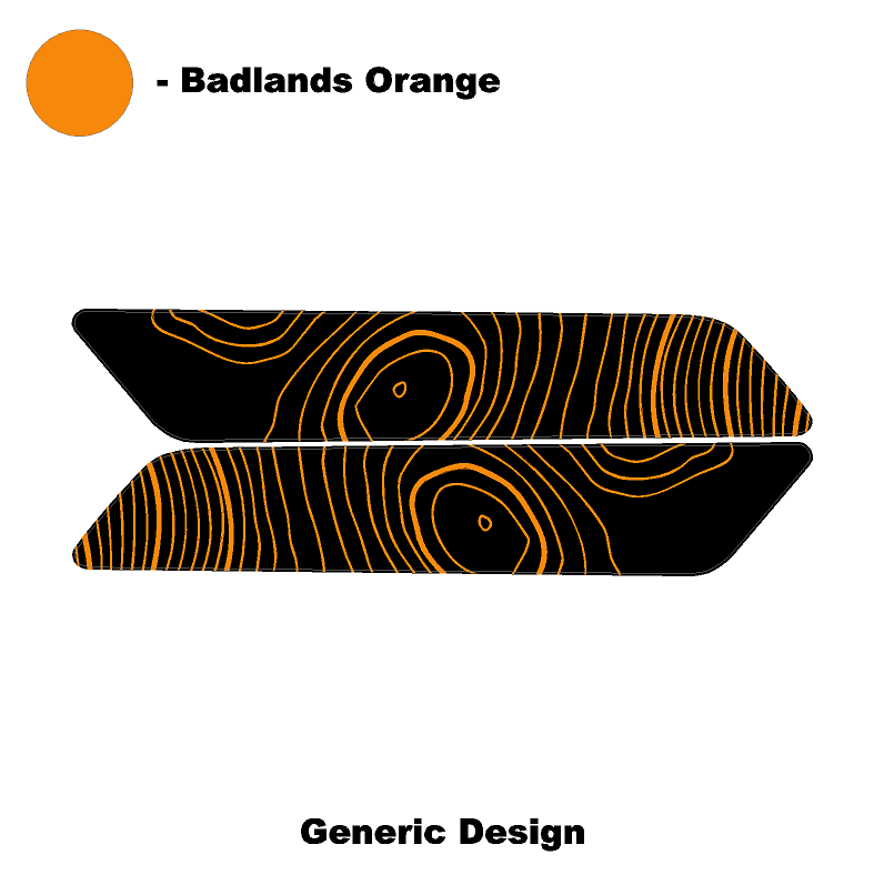 Topo Interior Rear Door Grab Handle Overlay Kit (Printed Series) - 2021+ Bronco 4 Door