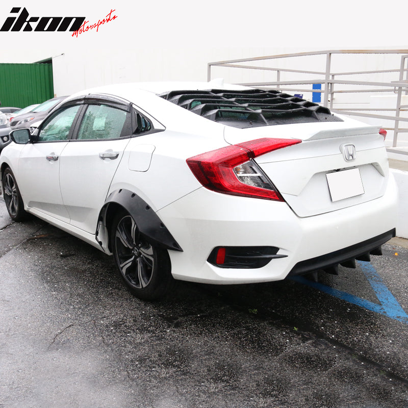 2016-2021 Honda Civic RB Unpainted Rear Wide Body Fender Flares 2PC PU