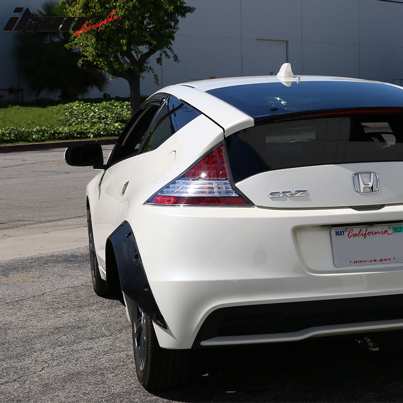 2011-2016 Honda CRZ RB Unpainted Black Rear Wide Body Fender Flares PU
