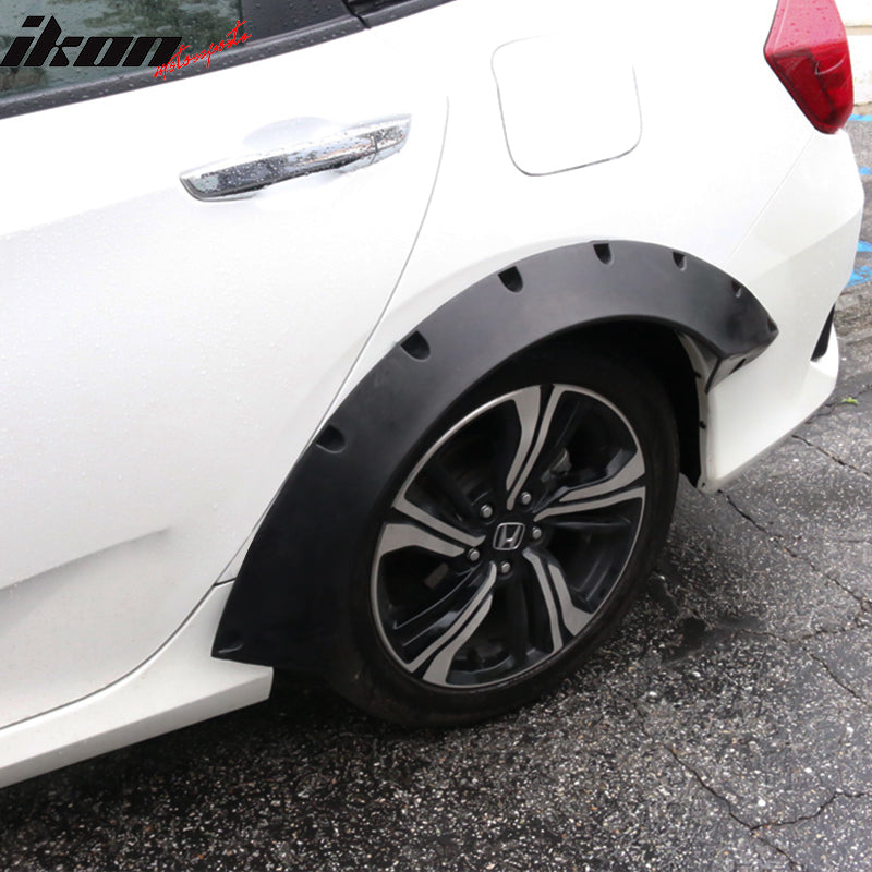 2016-2021 Honda Civic RB Unpainted Rear Wide Body Fender Flares 2PC PU