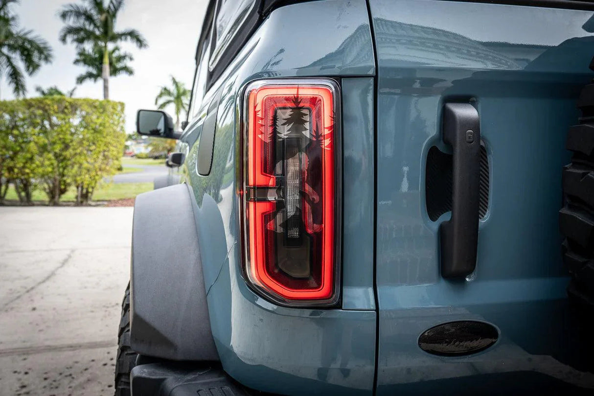 Bigfoot aka Sasquatch in the Woods Tail Light Overlays - 2021+ Bronco