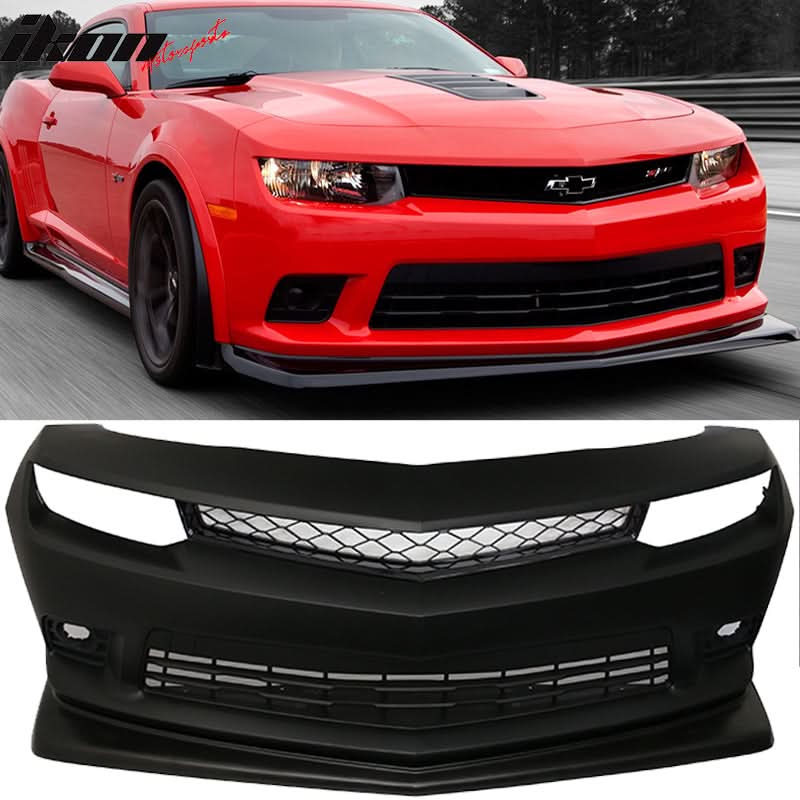 Fits 14-15 Camaro Front&Rear Bumper w/ Foglights&Front Lip&Grille