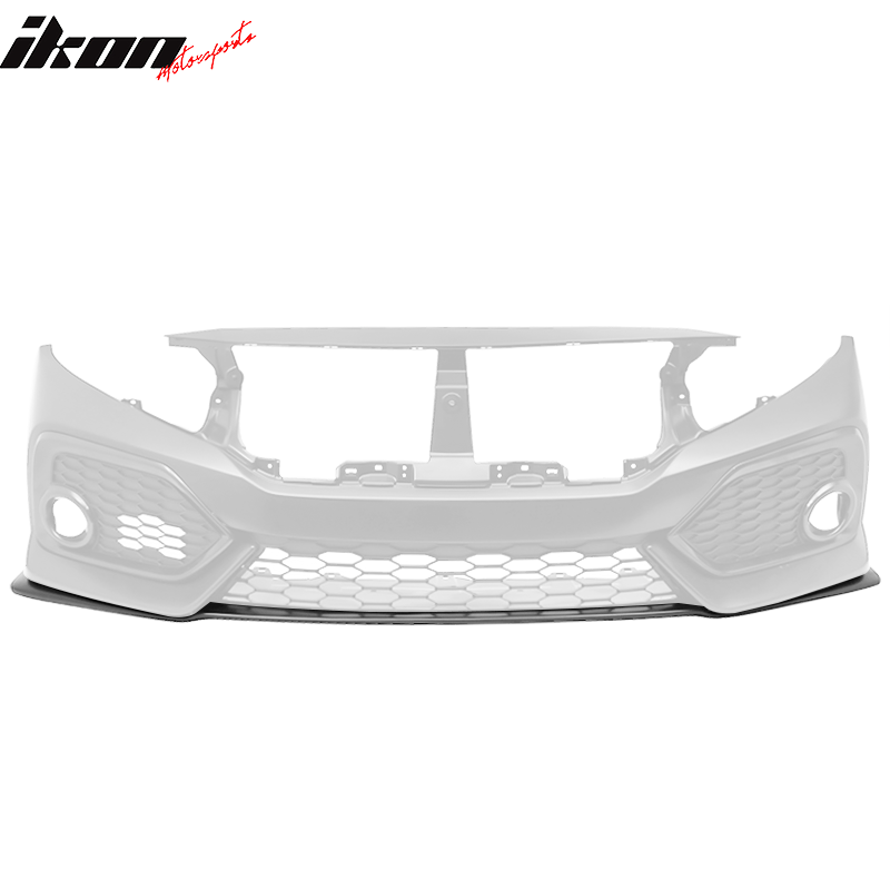 2016-2021 Honda Civic Si OE Style Unpainted Black Front Bumper Lip PP