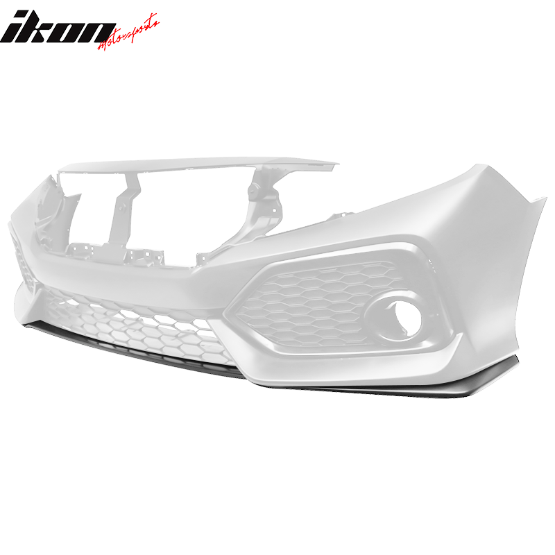 2016-2021 Honda Civic Si OE Style Unpainted Black Front Bumper Lip PP