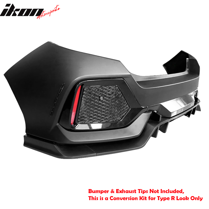 2017-2021 Honda Civic HB TypeR Style Primer Front Bumper Conversion PP