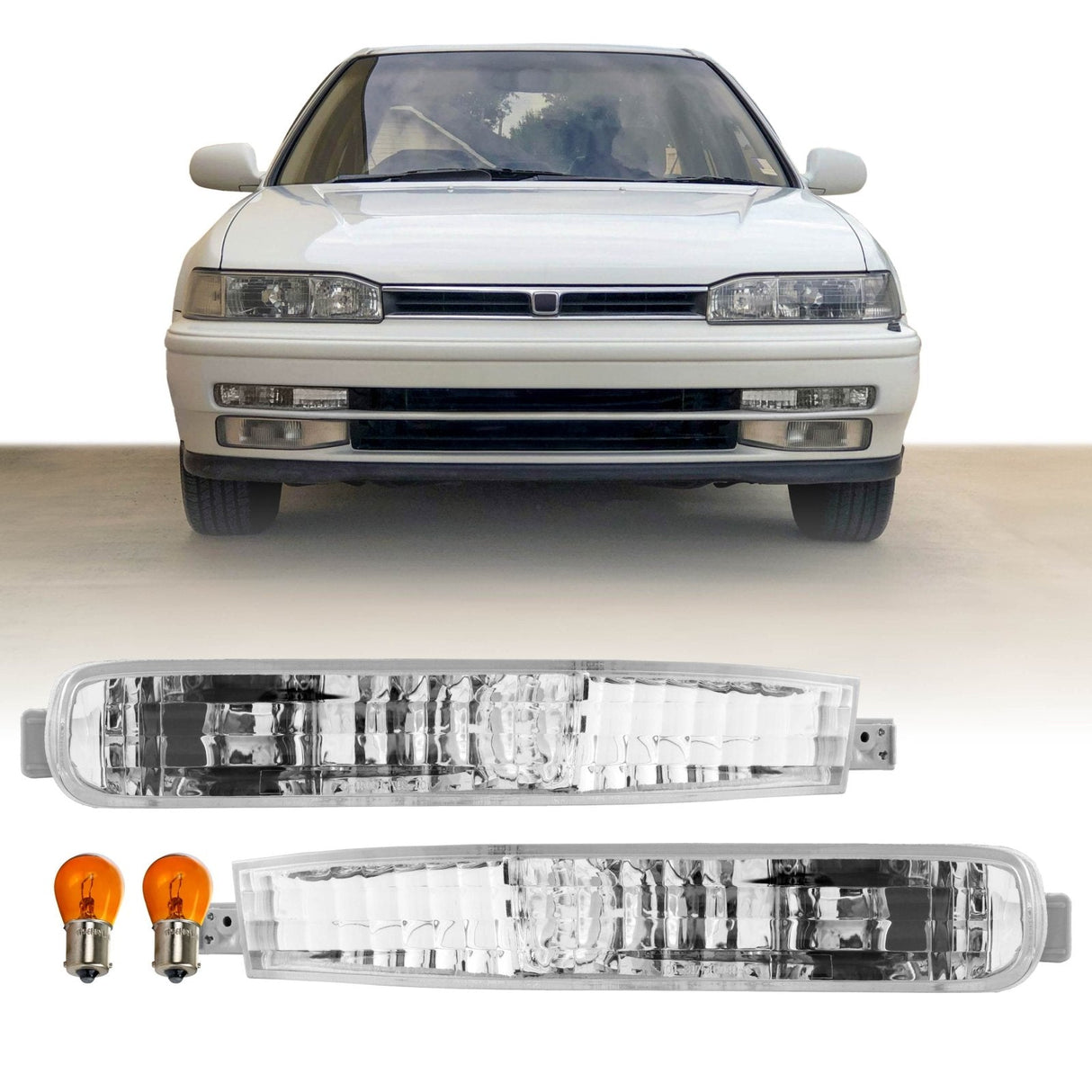1992-1993 Honda Accord Depo Euro Clear Bumper Lights