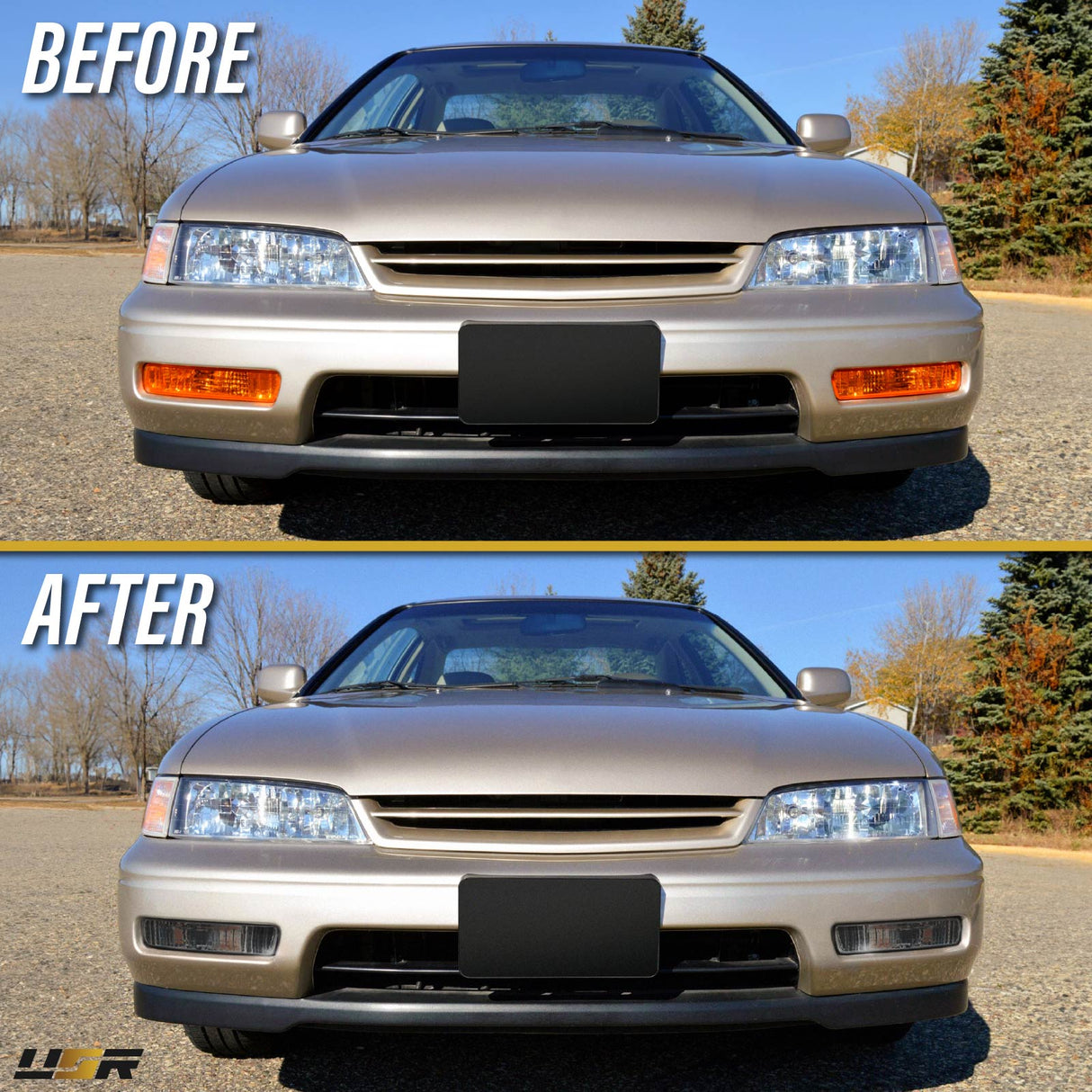 1994-1995 Honda Accord Depo Style Amber Bumper Lights