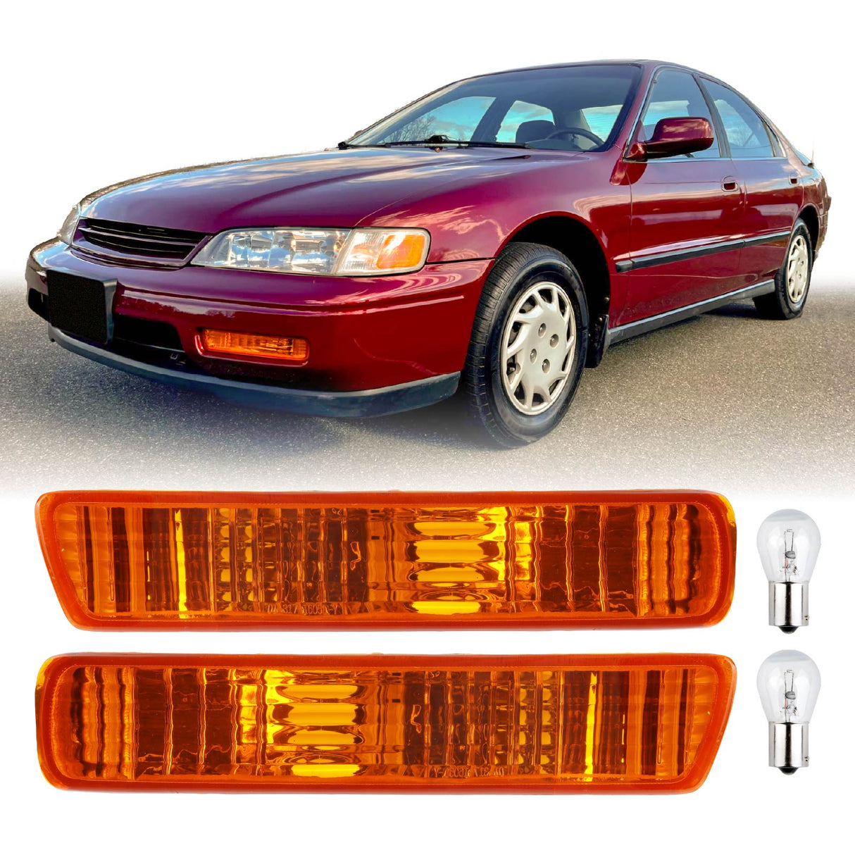 1994-1995 Honda Accord Euro Look Clear Bumper Lights