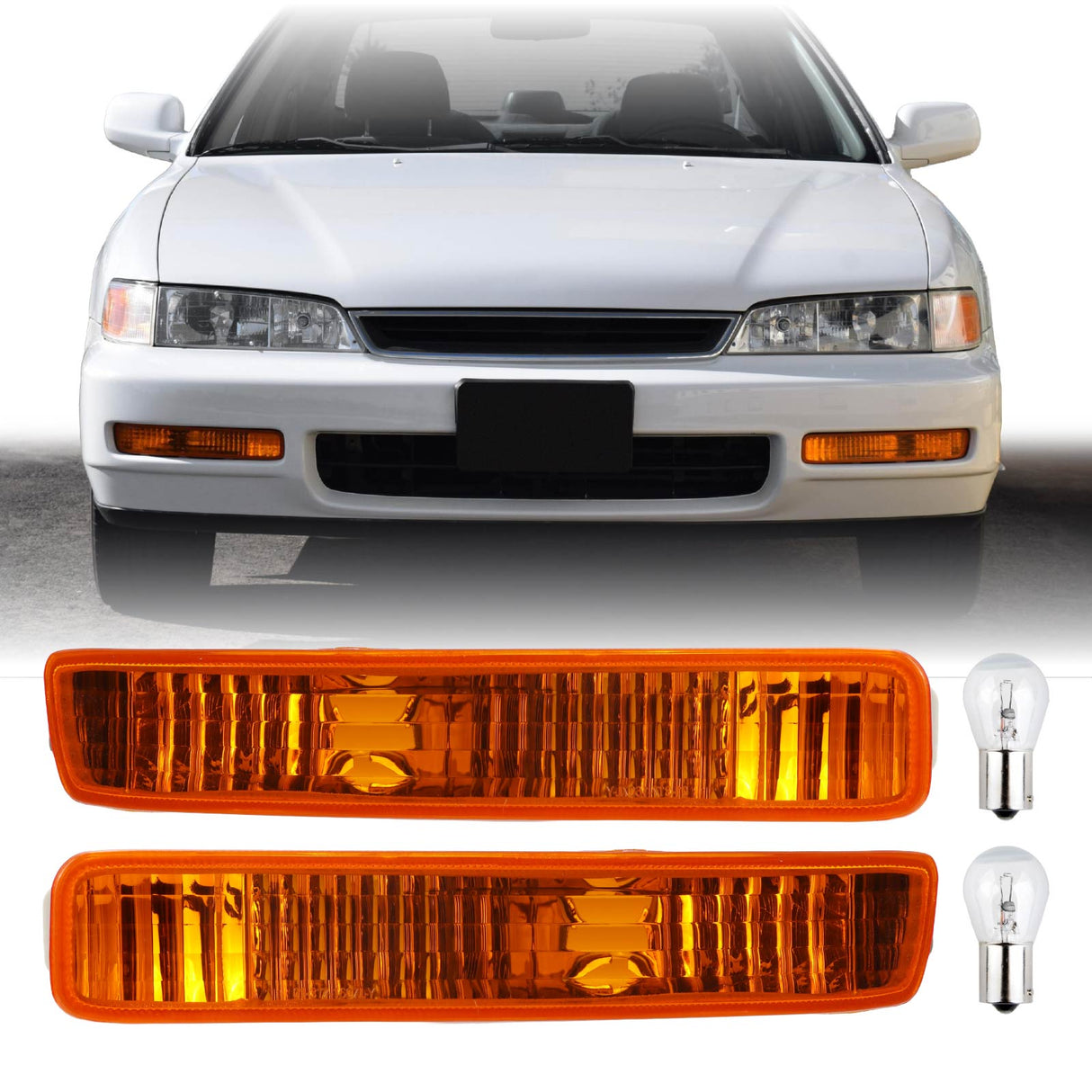 1996-1997 Honda Accord Euro Look Clear Bumper Lights
