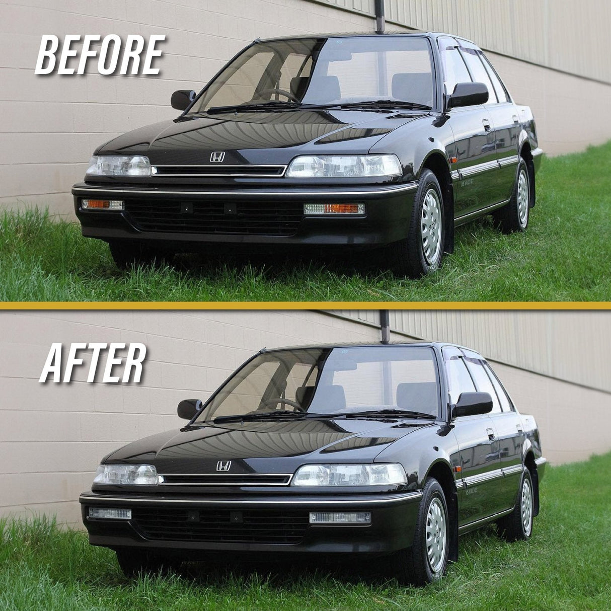 1990-1991 Honda Civic 3d/4d Amber Bumper Lights